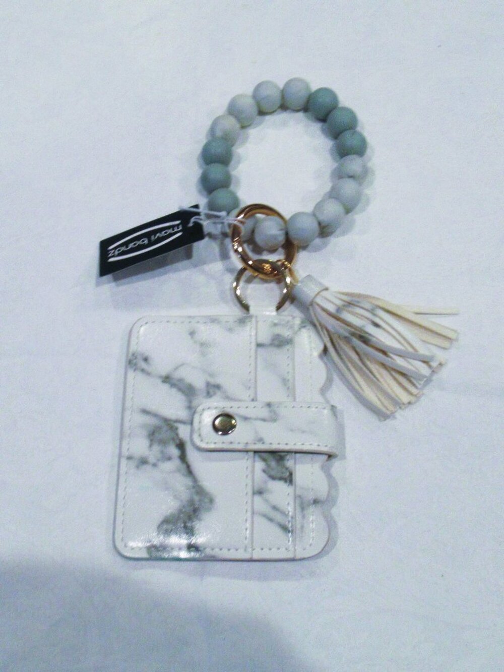 Mavi Bandz bead wallet keychain, NWT, bracelet wallet